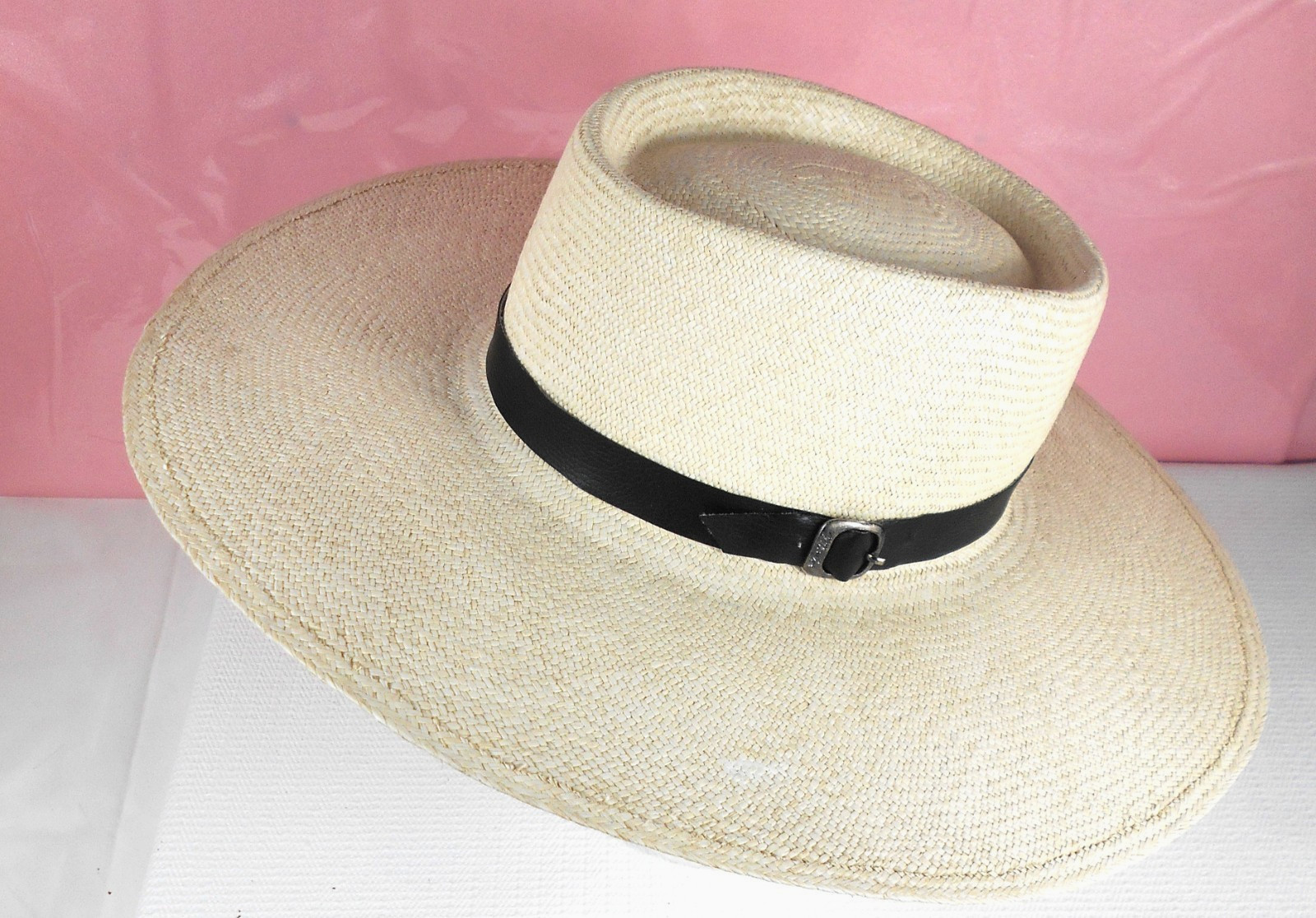 Unisex Hat_Marinera Peruvian-Panama Dance_Size M_Ivory_Toquilla Palm Straw_NEW