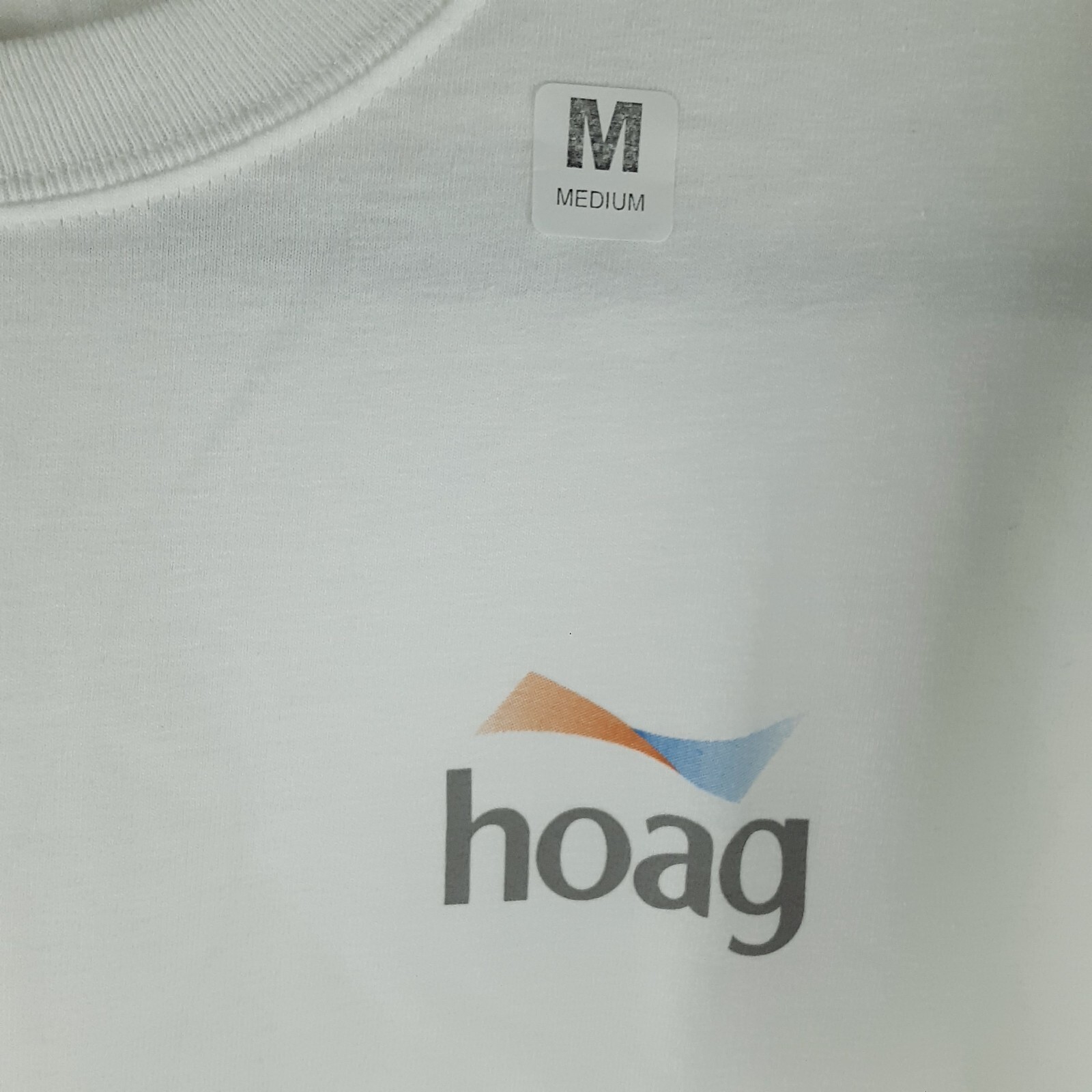 Hoag Hospital Employee Adult mens Shirt Size Medium White Uniform