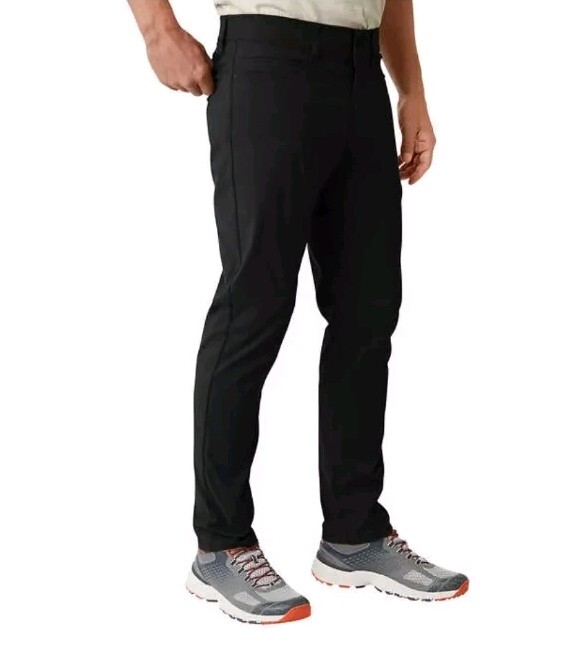Weatherproof Mens 5 Pocket Straight Stretch Tech Pant Flex Waistband Black 40×29