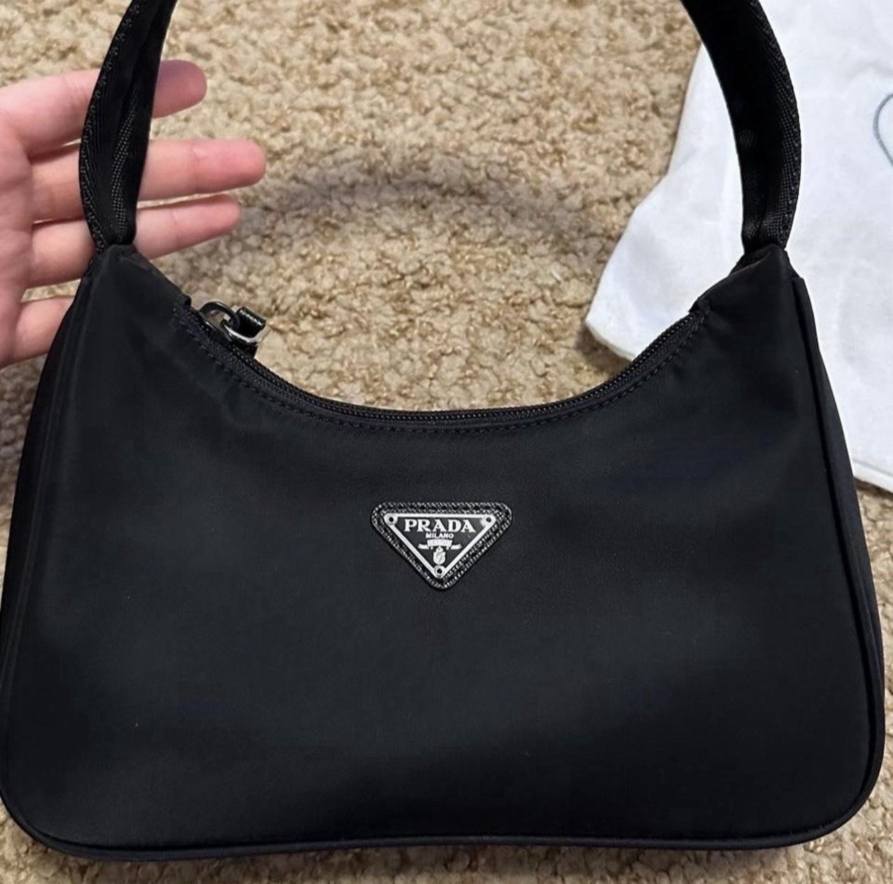 Prada Black Nylon Re-Edition 2000 Shoulder Bag
