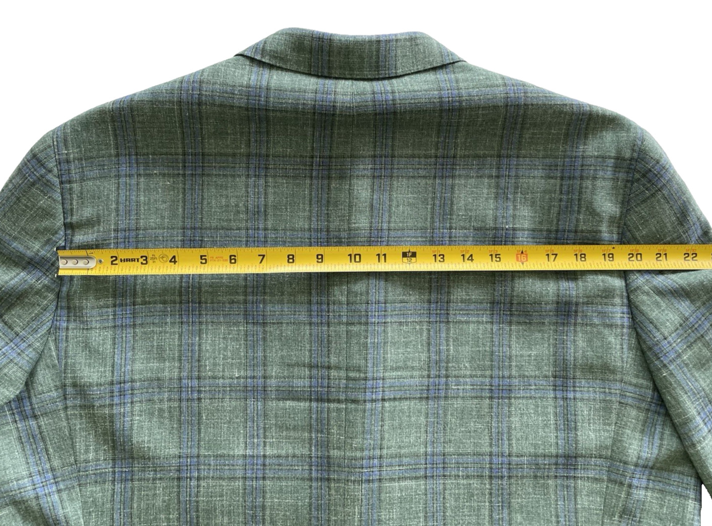 Cremieux Loro Piana Summertime Sport Coat Mens 48R Plaid Green Wool Silk Linen