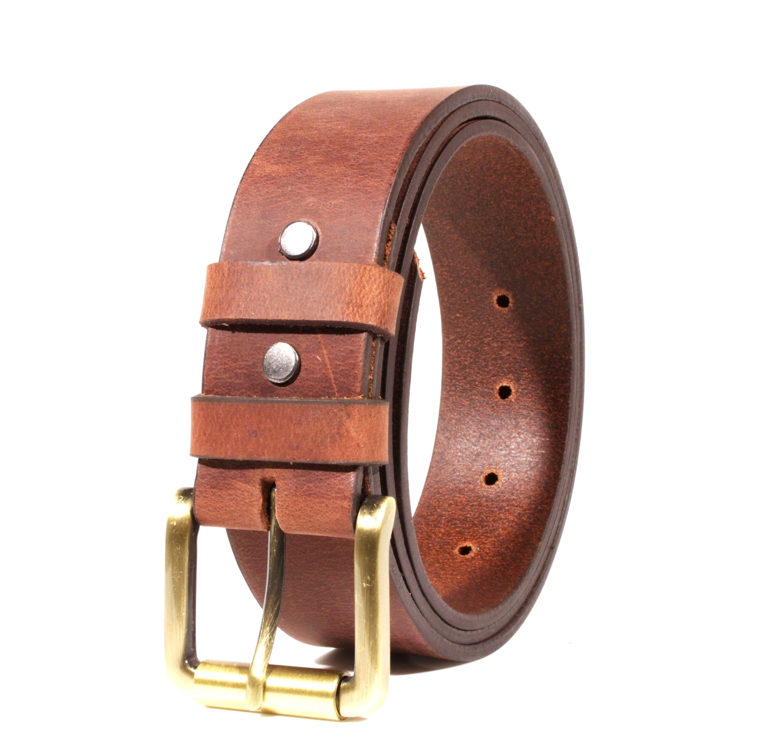 Men’s Full Grain Buffalo Leather Belt 1.5″ Heavy Duty Handmade USA Westren