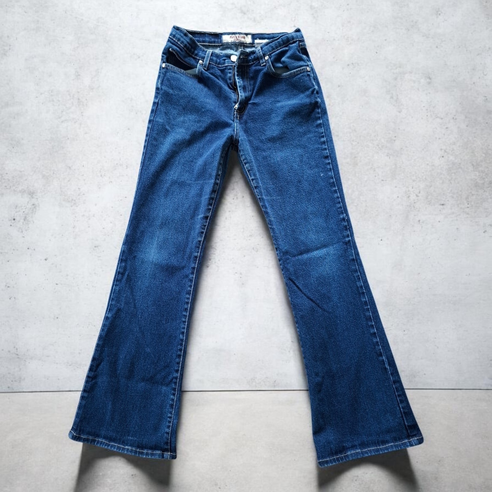 Y2k Paris Blues Medium Wash Mid Rise Bootcut Stretch 5-Pocket Jeans Juniors 3/4