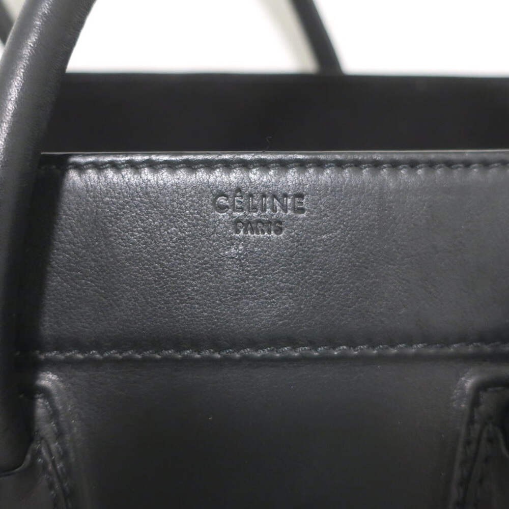 Celine Medium Phantom Luggage Tote Black Calfskin Leather