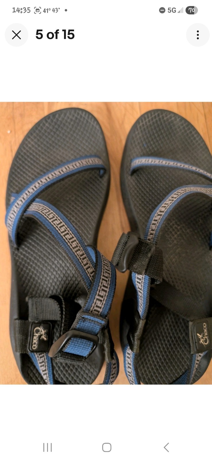 Chaco USA Z1 Classic Hiking River Sport Sandals Womens Size 11 Outdoor Blue
