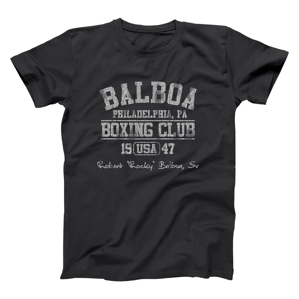 Balboa Rocky Club Retro 80S Movie Black Basic Men’s T-Shirt