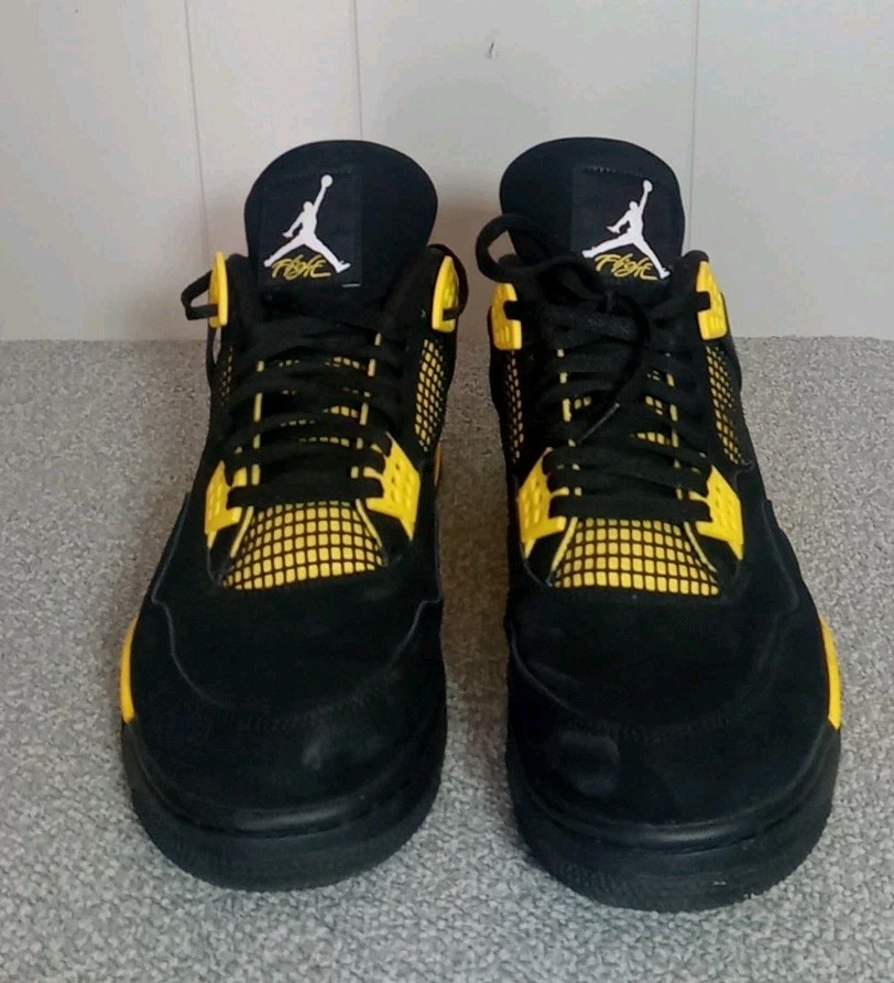 Jordan 4 Retro Thunder Men’s Size 14 Black And Yellow DH6927-017