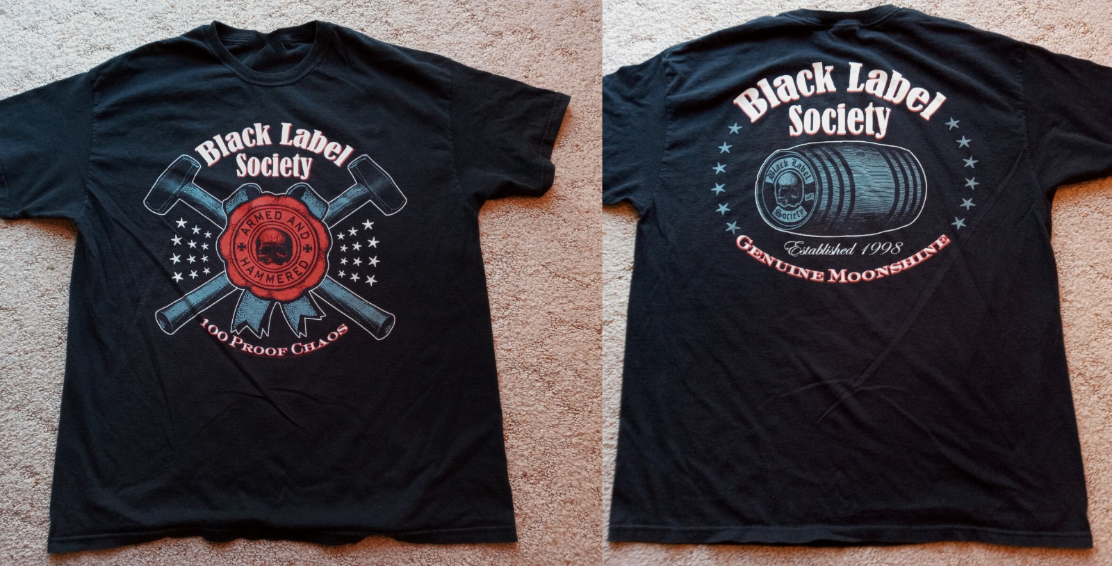 Black Label Society 100 Proof Chaos T-shirt For men Women All Size S-4XL C002
