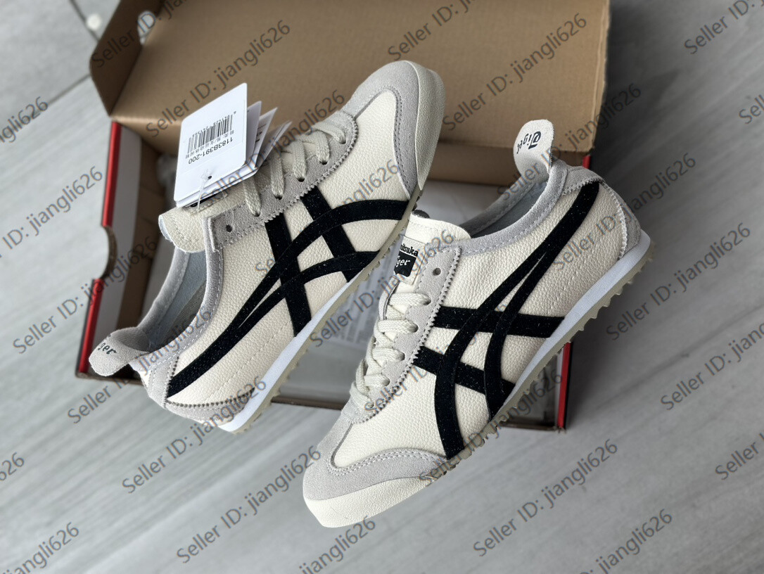 NEW Onitsuka Tiger Mexico 66 Classic Unisex Shoes Birch/Black Vintage Sneakers
