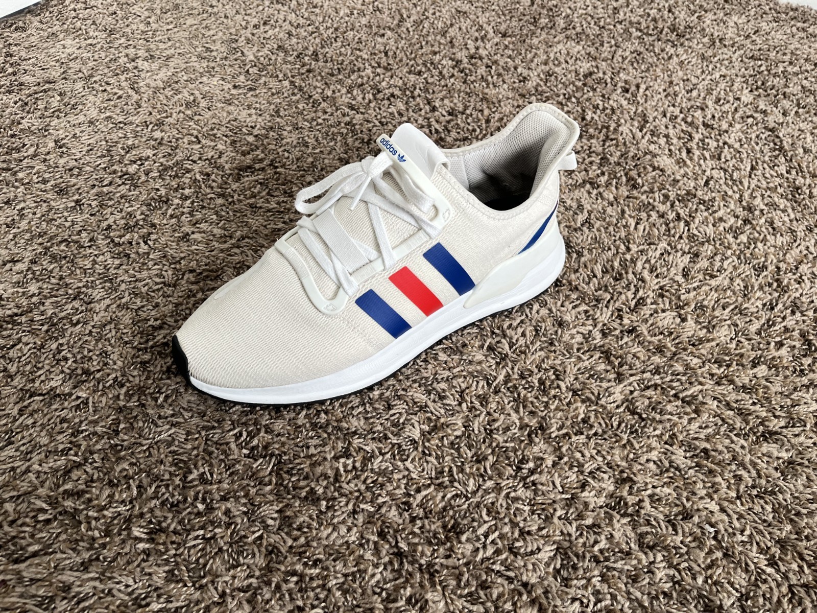 Size 12 – Adidas U_Path Run Cloud White / Royal Blue / Lush Red EG5331