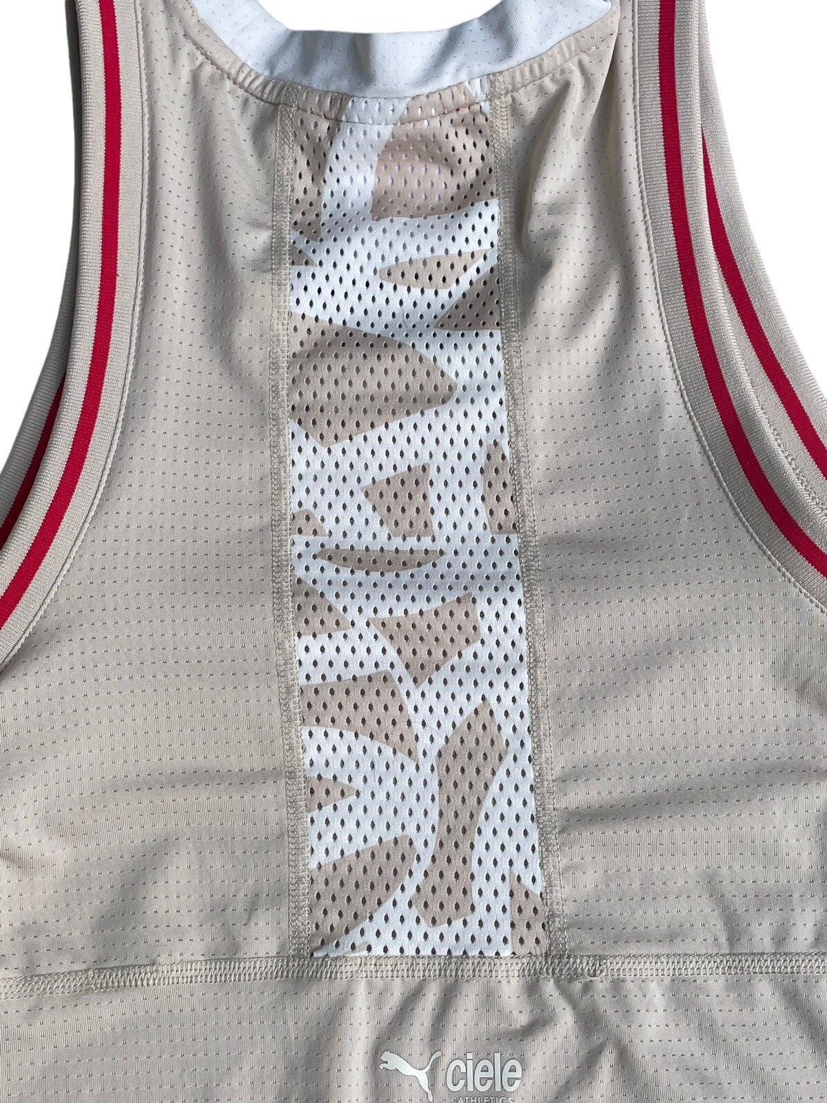 Puma Crew Neck Atheltic Tank Top X Ciele Beige Casual Athletic sz XS 52342988