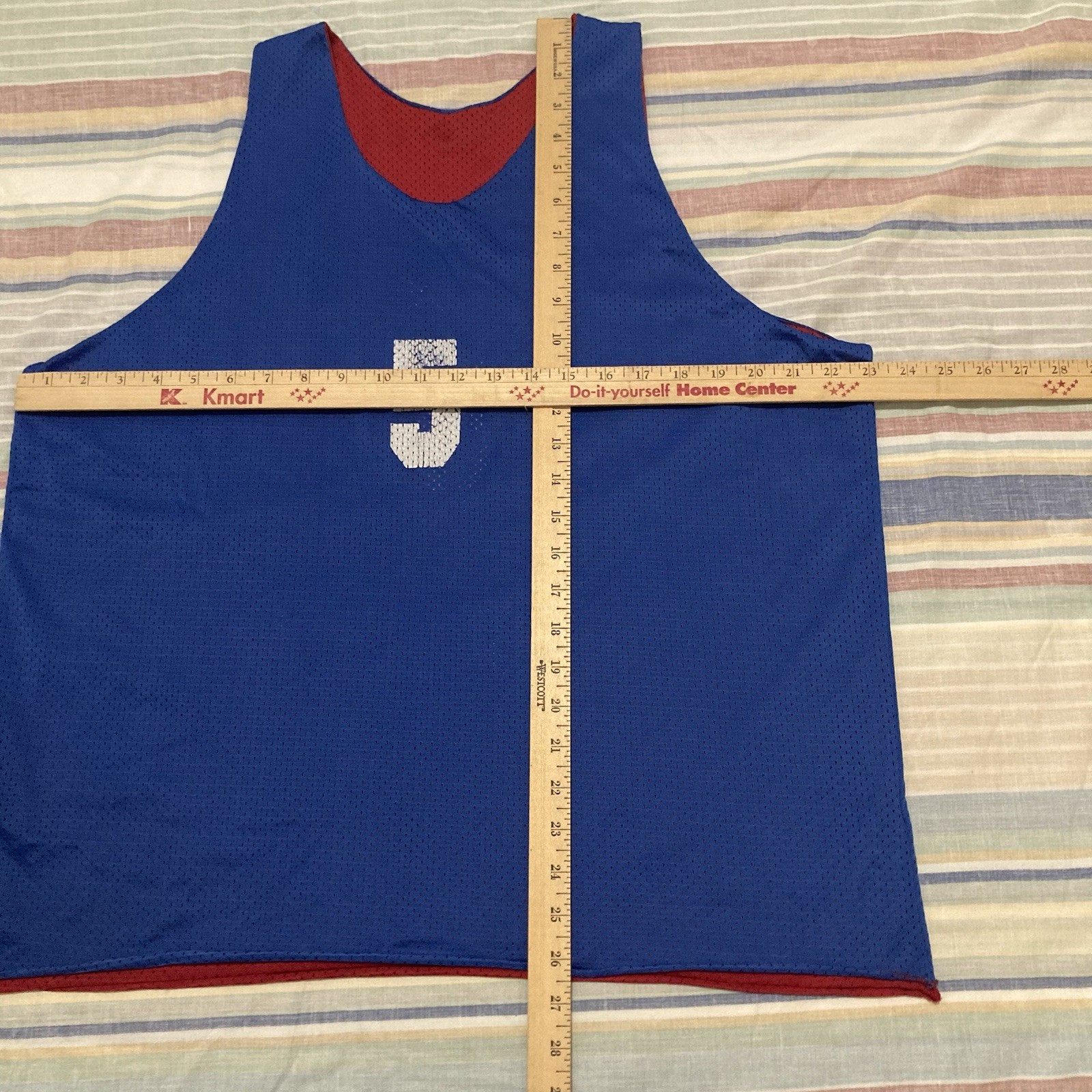 VTG Jim Bridges Sporting Goods Rawlings Reversible Mesh Basketball Jersey Large