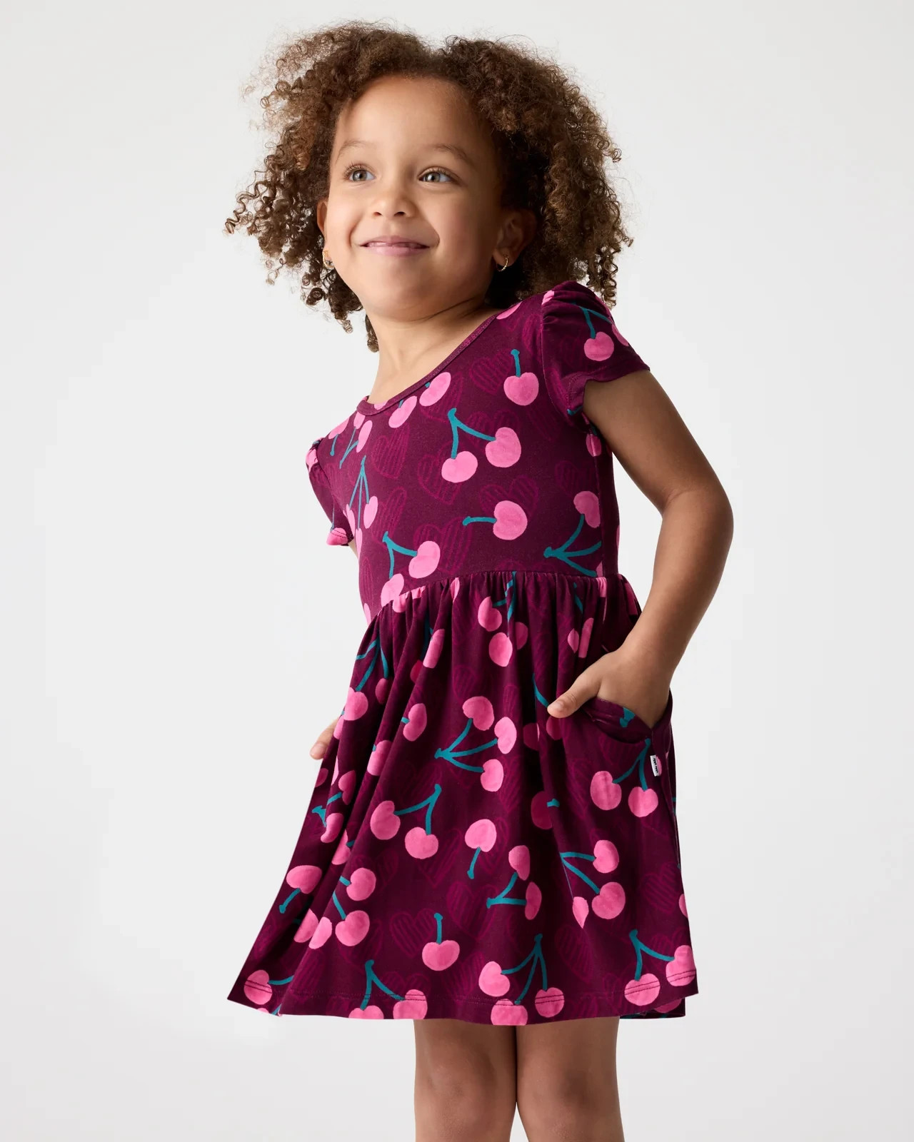 Little Sleepies Cherry Charm Skater Dress Bamboo Viscose Play Dress New