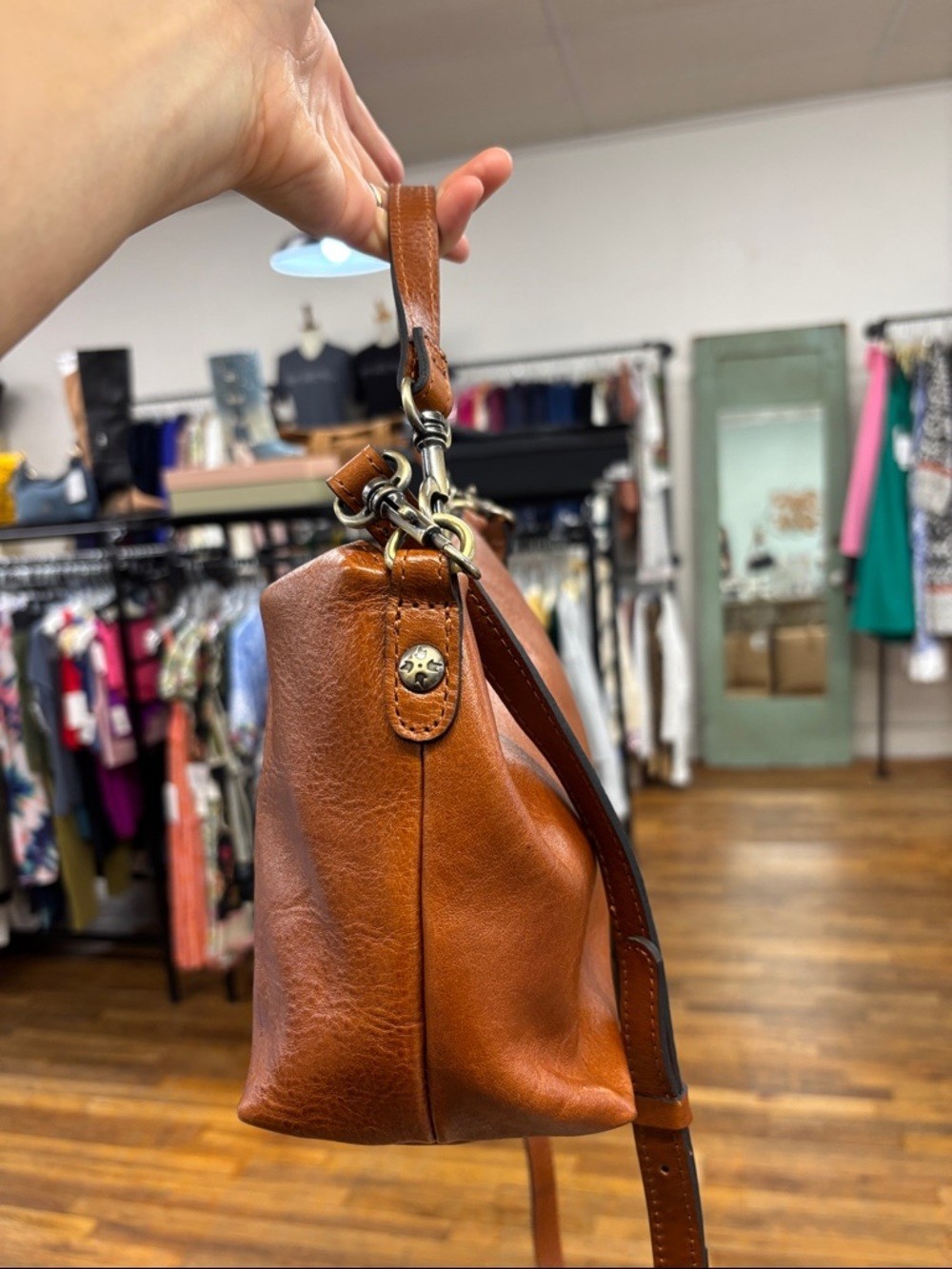 Patricia Nash Kolena Small Leather Slim Shoulder Bag NEW