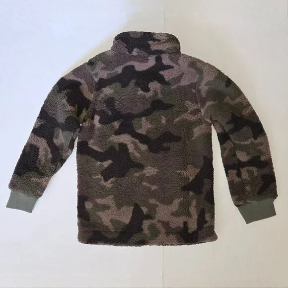Columbia Boy’s Rugged Ridge Sherpa Full-Zip Jacket Cypress Camo, Youth S, XL