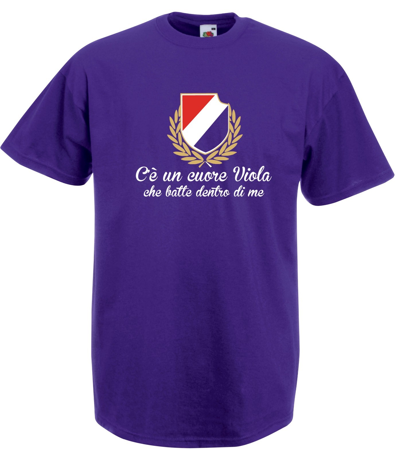 T-shirt Maglietta J1730 C’è un Cuore Viola che batte dentro di Me Ultras Firenze