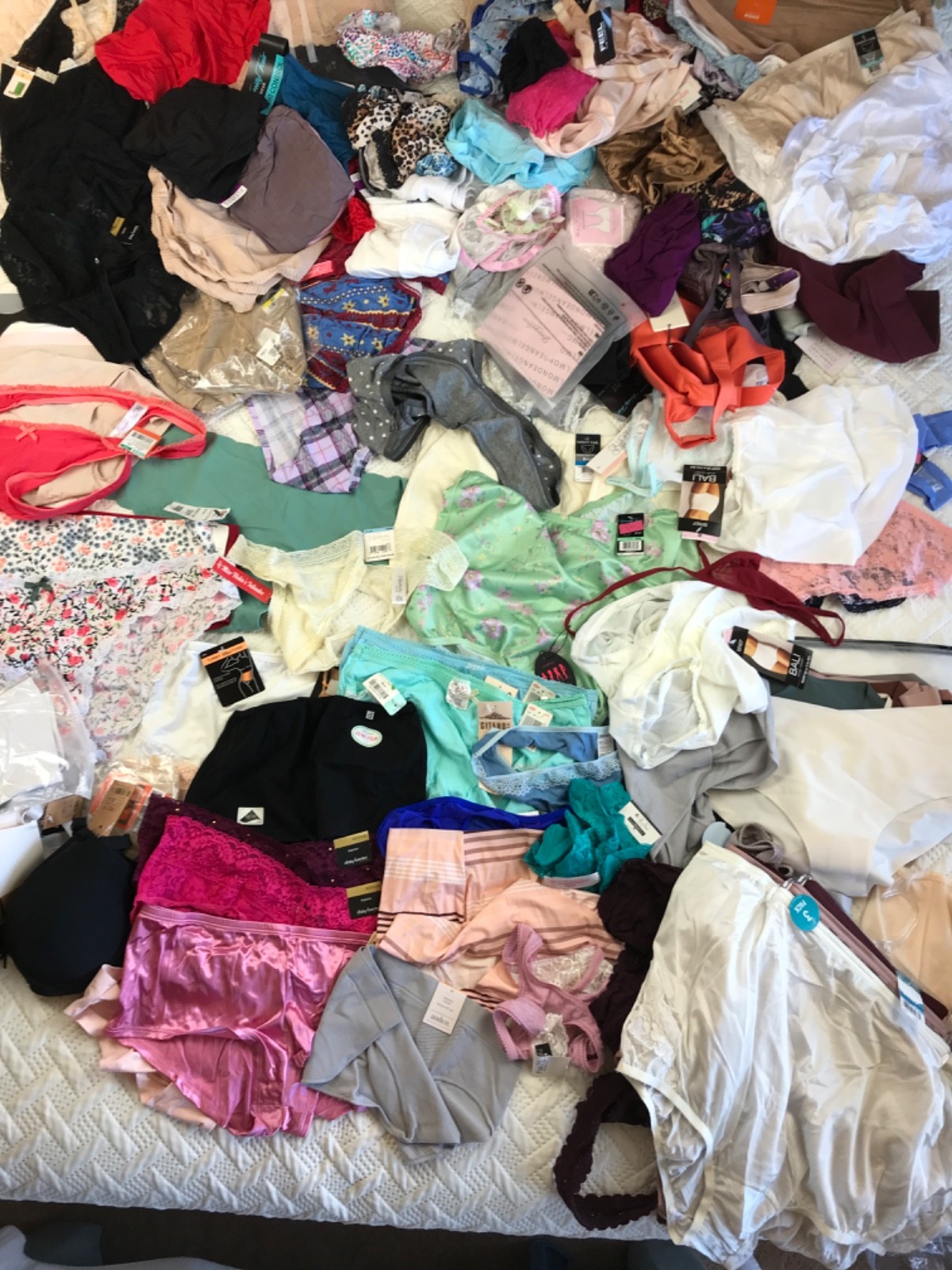 175 Wholesale lot womens new assorted panties underwear thong bras briefs resale
