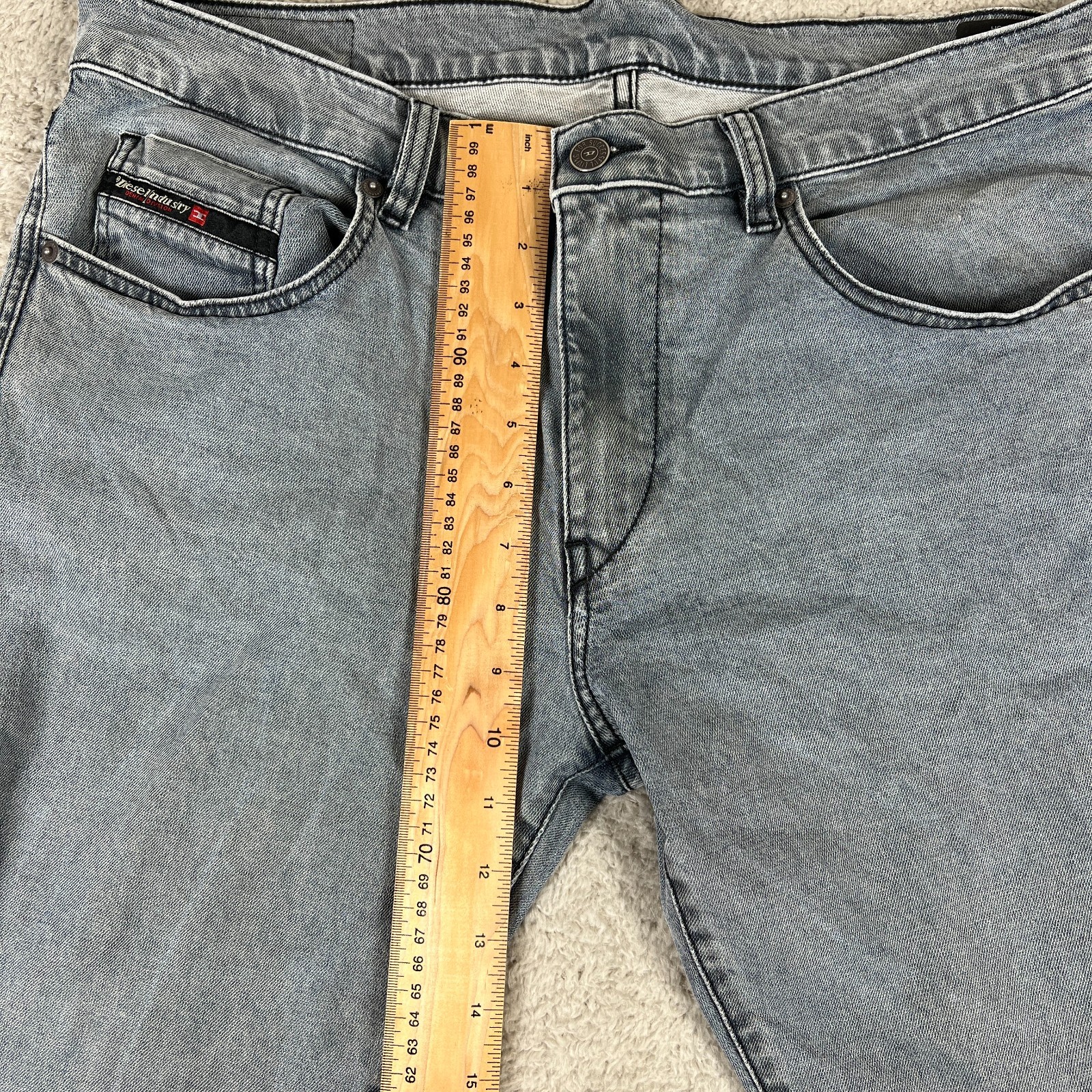 Diesel D-Strukt Slim Stretch Jeans Grey Wash W36 L32 Men’s Designer Denim