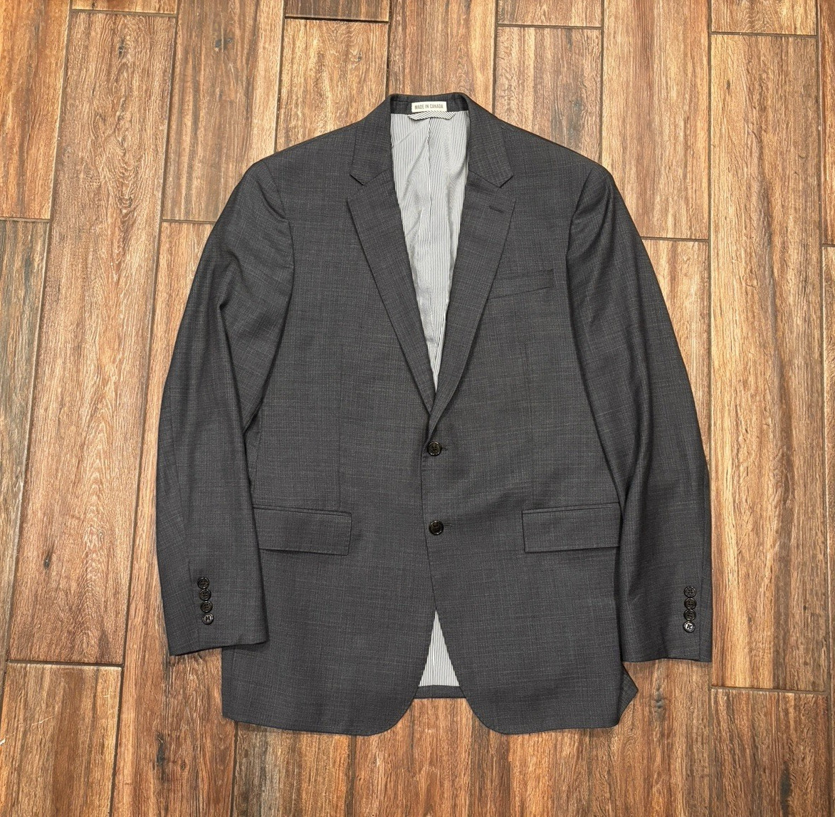 Todd Snyder Blazer Mens 42L Grey 100% Wool Mayfair Fit Sport Coat Made In Canada