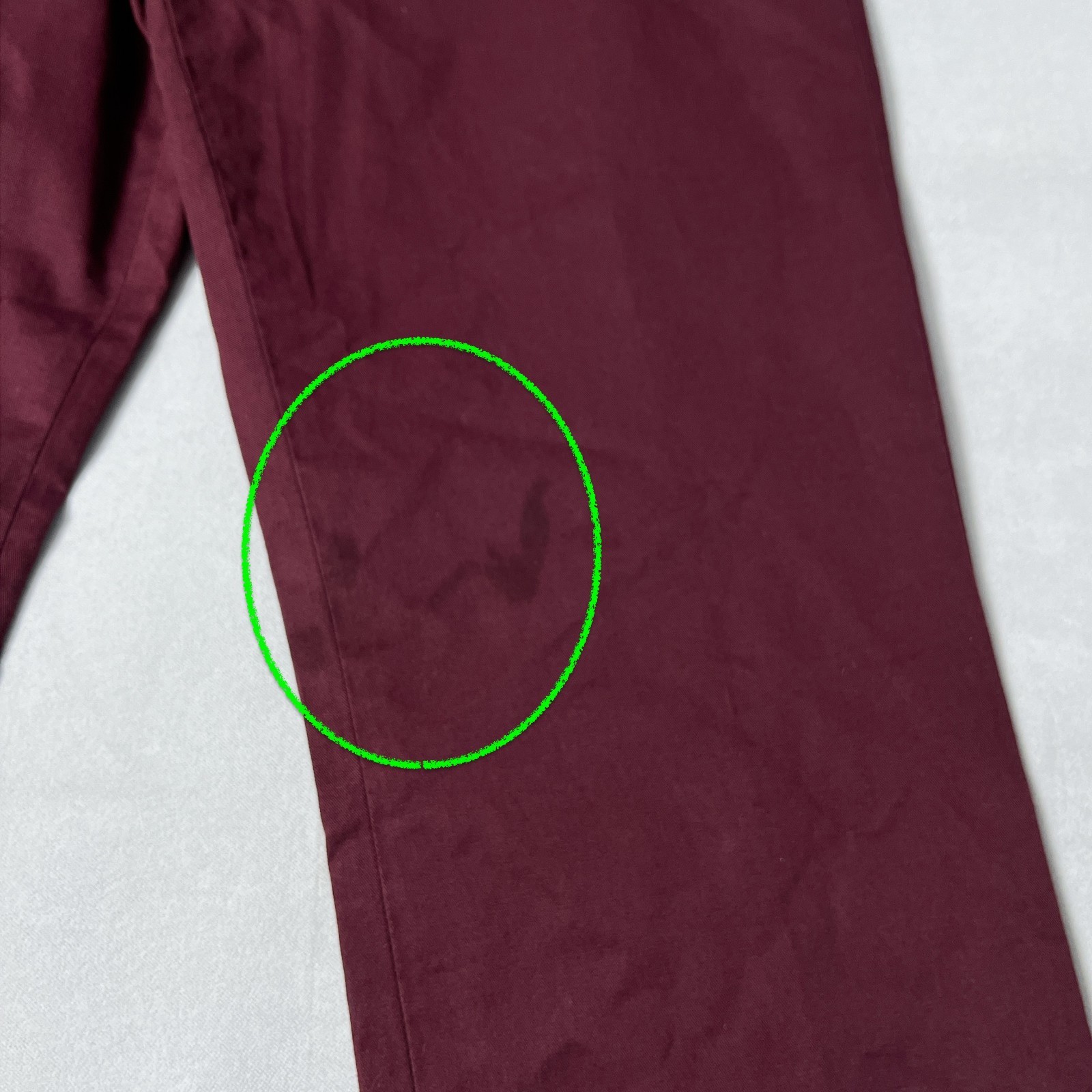 Polo Ralph Lauren Pants Men 32×34 Maroon Slim Fit Stretch Chino NWT READ FLAW