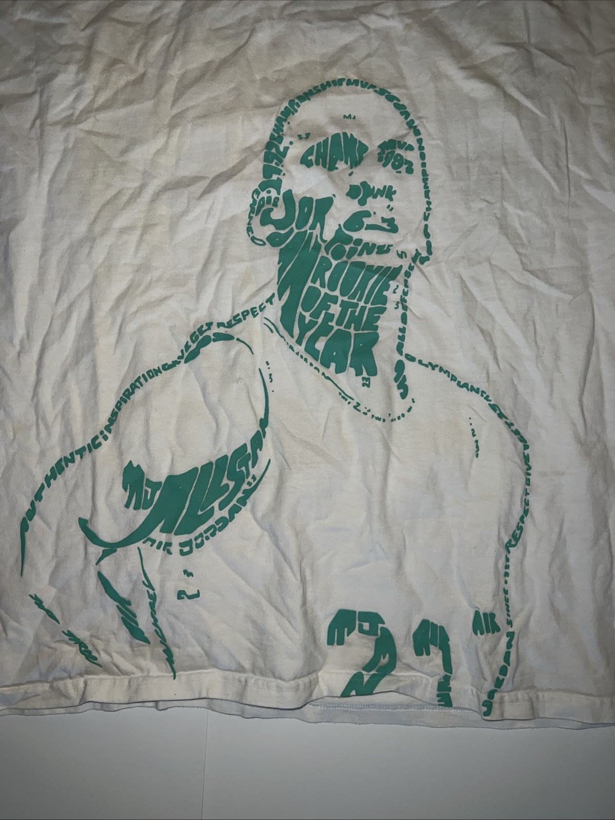 Air Jordan 63 Points White T-Shirt Basketball Print size XXXL 3x Brand