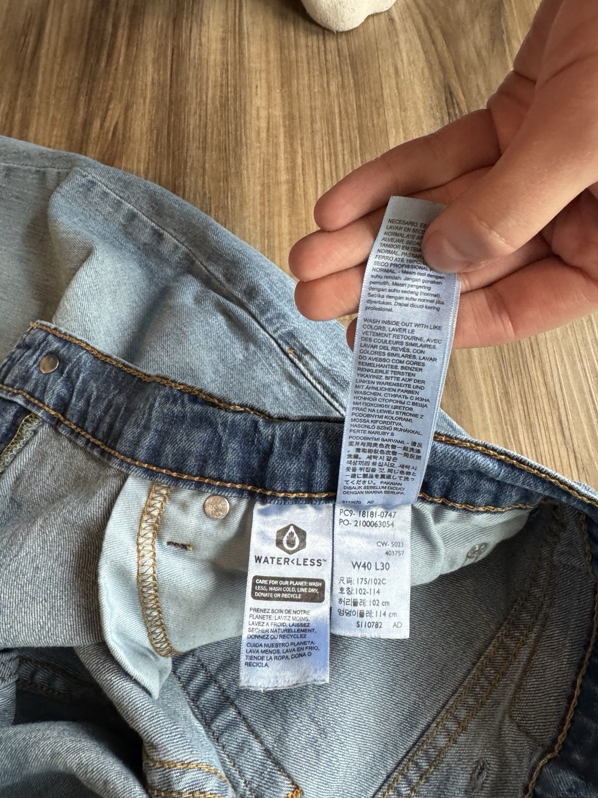 Levi’s 541 Athletic Taper Jeans Men’s 40×30 Light Wash Stretch Denim Blue