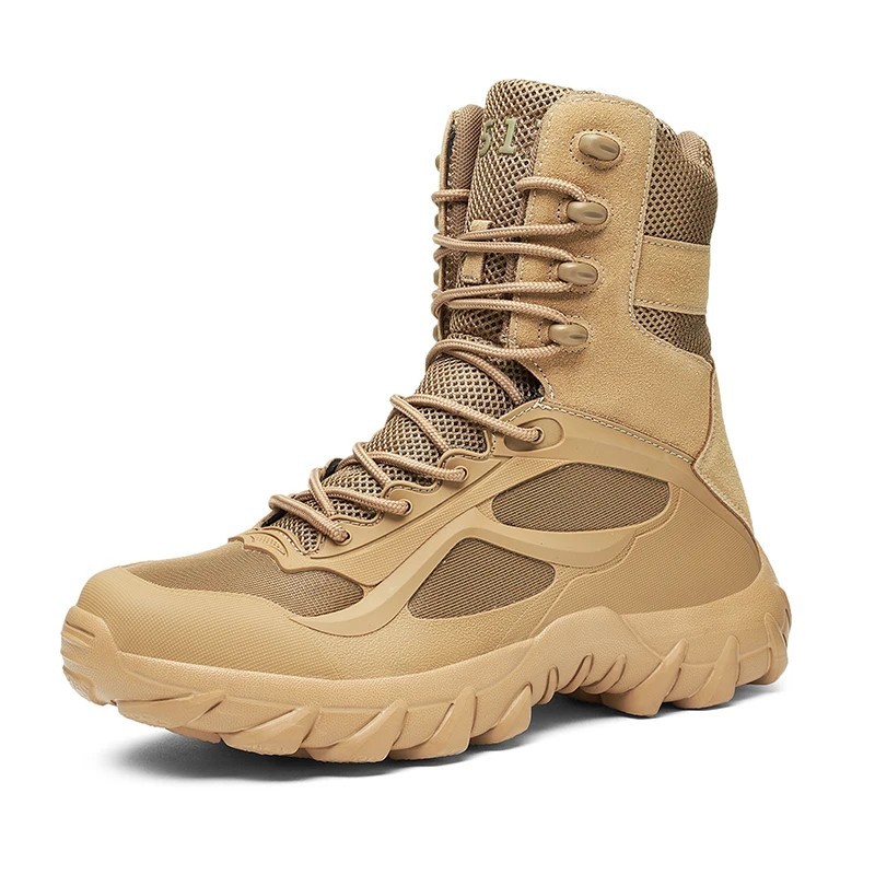 NORTIV8 Men’s Military Tactical Work Boots Side Zipper Hiking Combat Boots Shoes