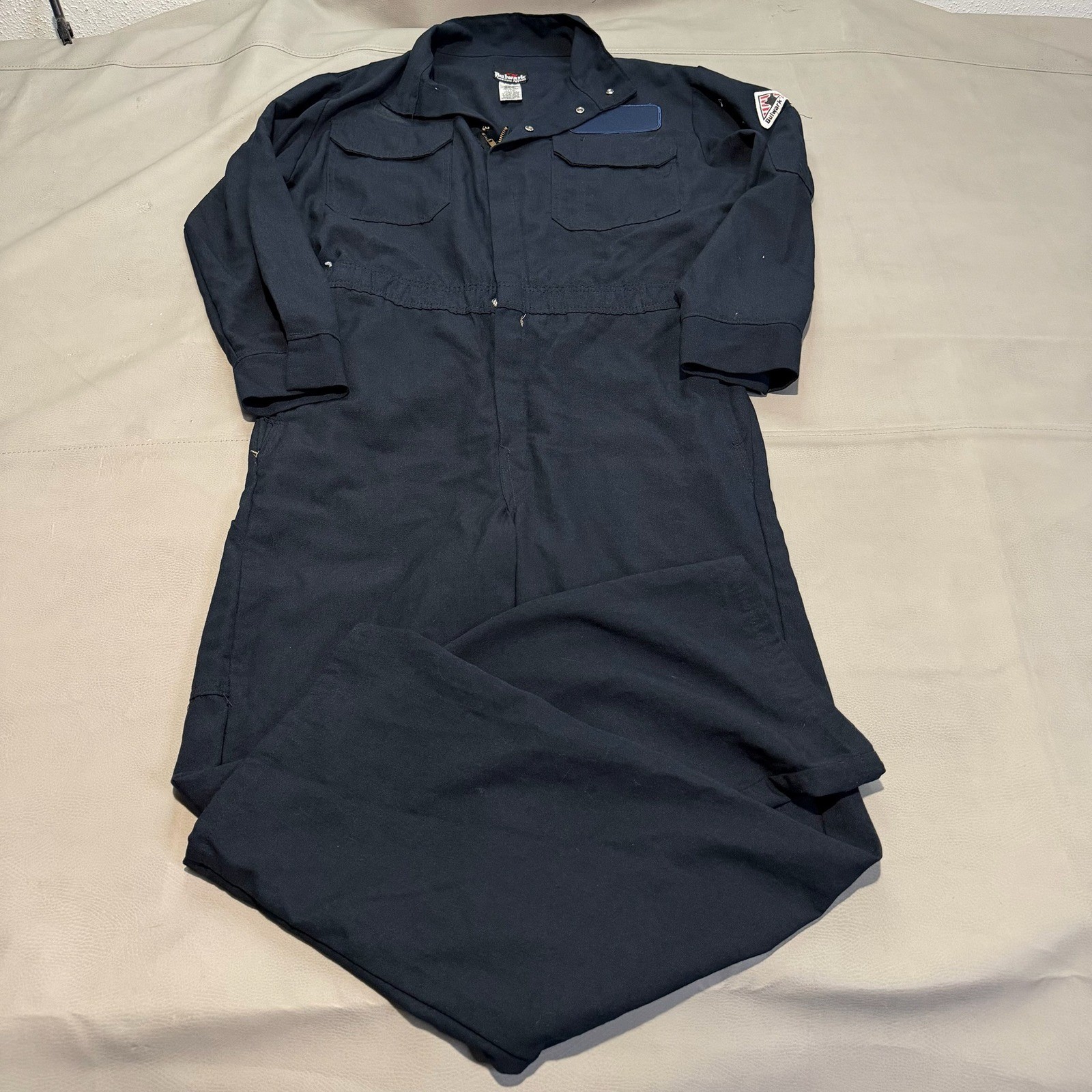 Bulwark FR Flame Fire Resistant Coverall Navy Nomex IIIA Welder-38 Reg-7321