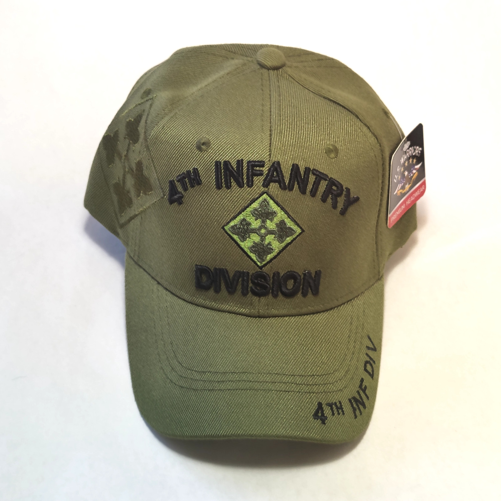 4th infantry division Embroidered Military Green baseball cap New with tags