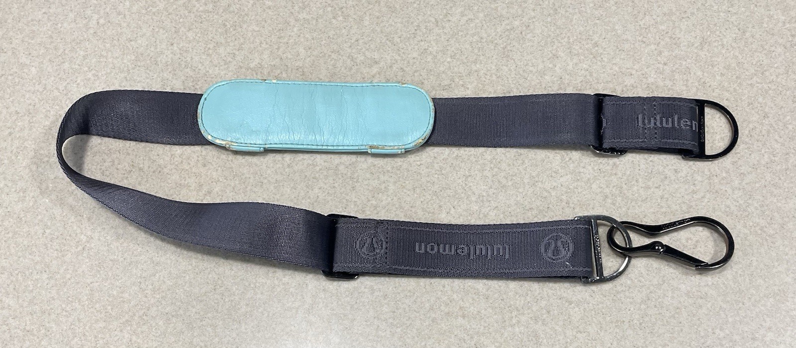 Lululemon Replacement Crossbody Strap Adjustable Detachable 1.5″ Gray/Turquoise