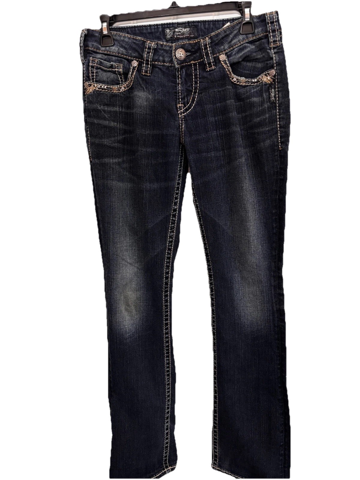 Silver Women’s Jeans AIKO MID slim BOOT FLUID DENIM Size 28/33 Cowgirl Western