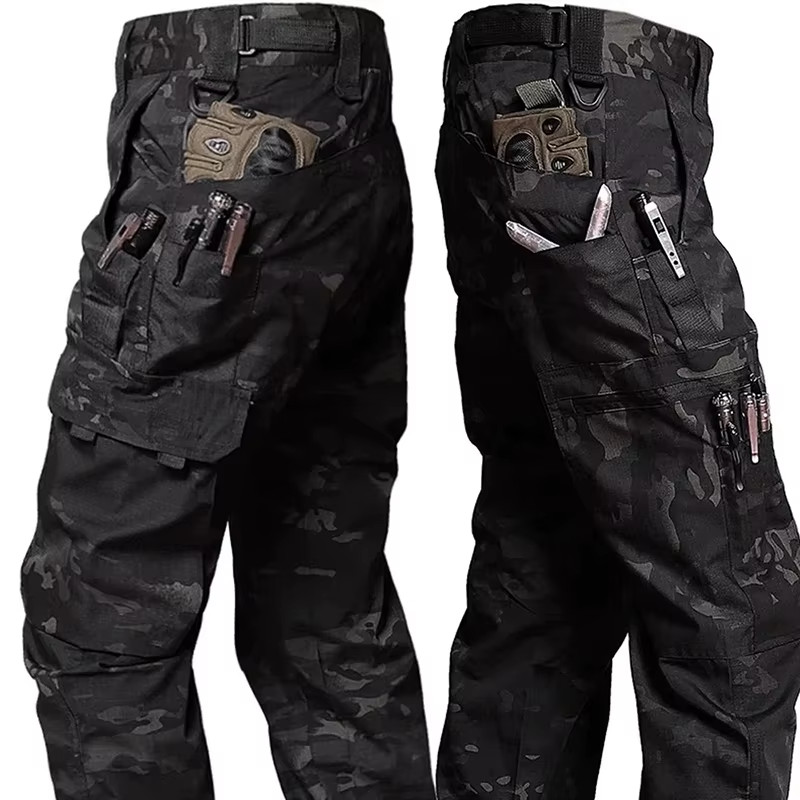 New Tactical Work Pants Men Outdoor Cargo Trousers Multi-Pocket Waterproof Pant
