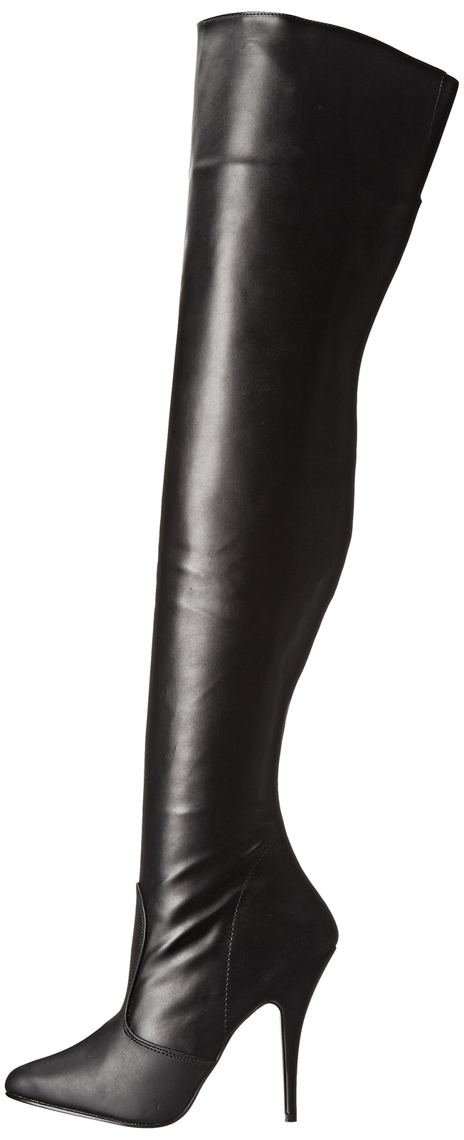 Pleaser Women’s Seduce-3000 Thigh High Boot Matte Black size 6