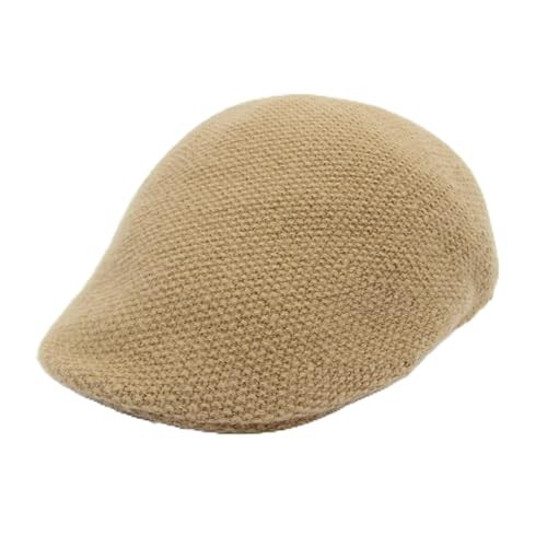 Knit Flat Ivy Newsboy Cap for Men Irish Hat Beret Hat Gatsby Cabbie Cap Camel
