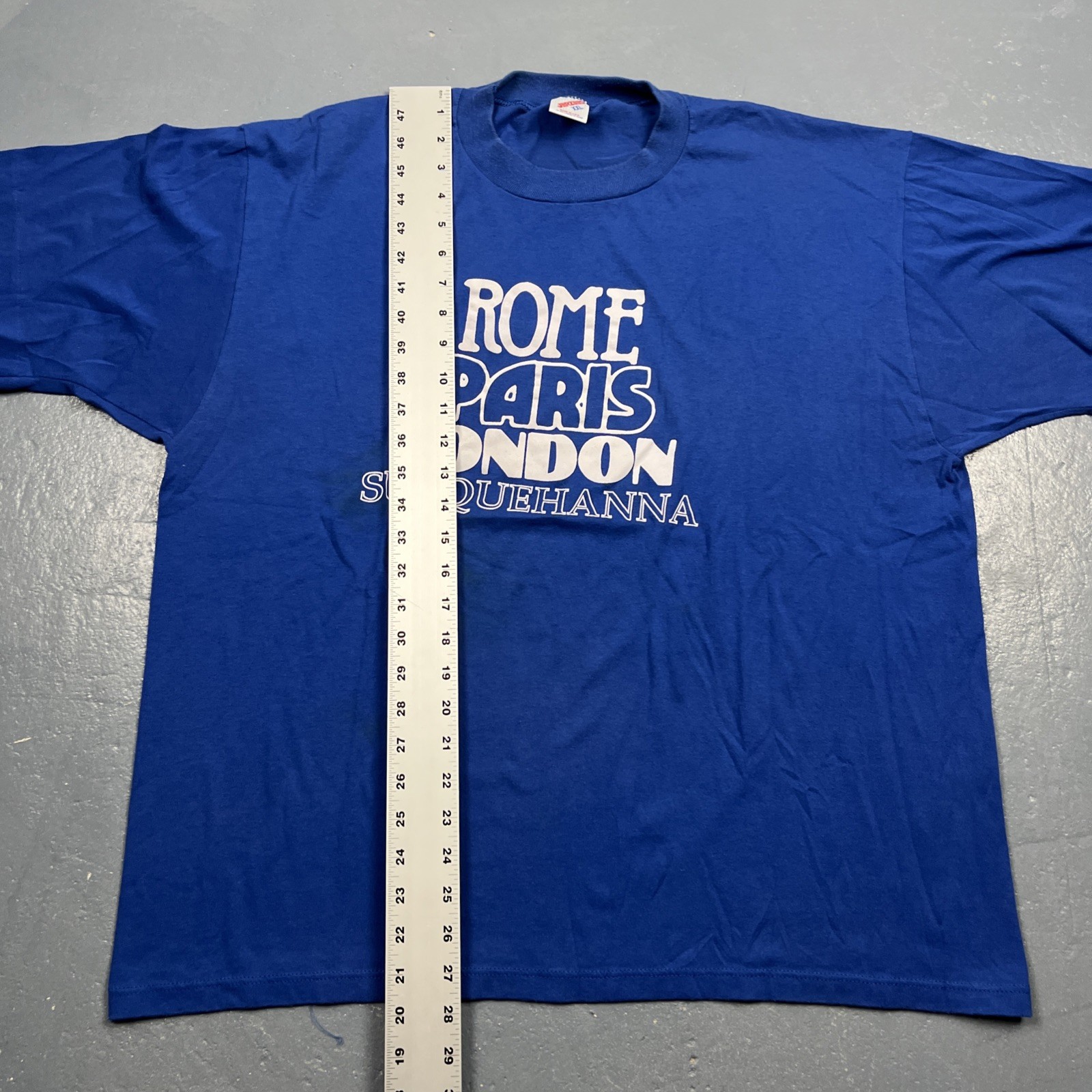 Vintage 90s Susquehanna Souvenir Tshirt Blue 2XL Single Stitch VTG USA