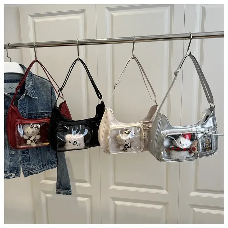 Y2k Harajuku Shoulder Bag Women Korean Transparent Ita Bag School Crossbody Bag
