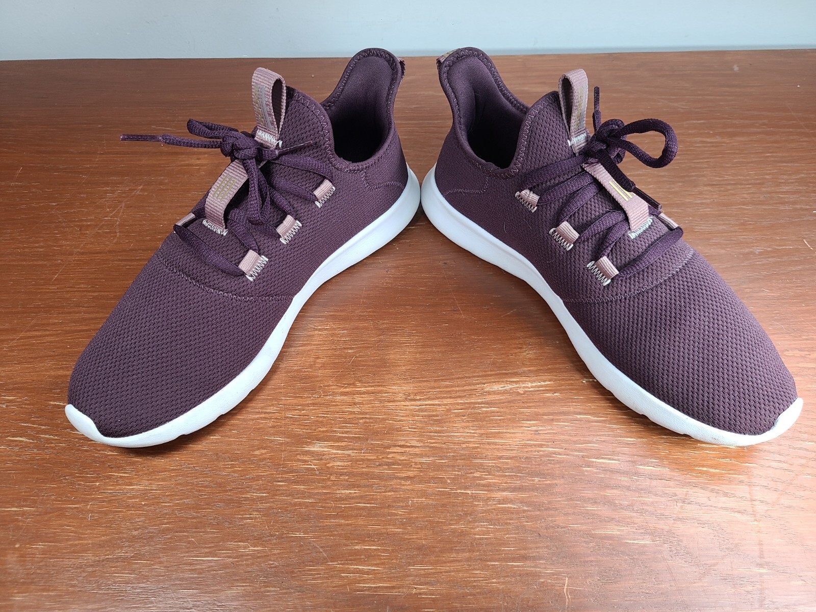 Adidas Cloudfoam Pure 2.0 GV8936 Shadow Maroon-Gold Metallic Womens Size 11