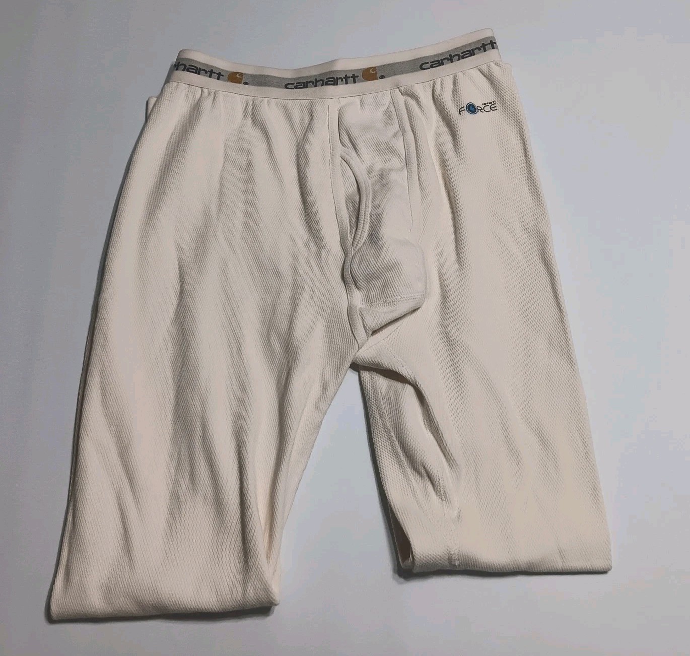 Carhartt Force Men’s Long Johns Underwear Bottoms White Solid Size Large Regular