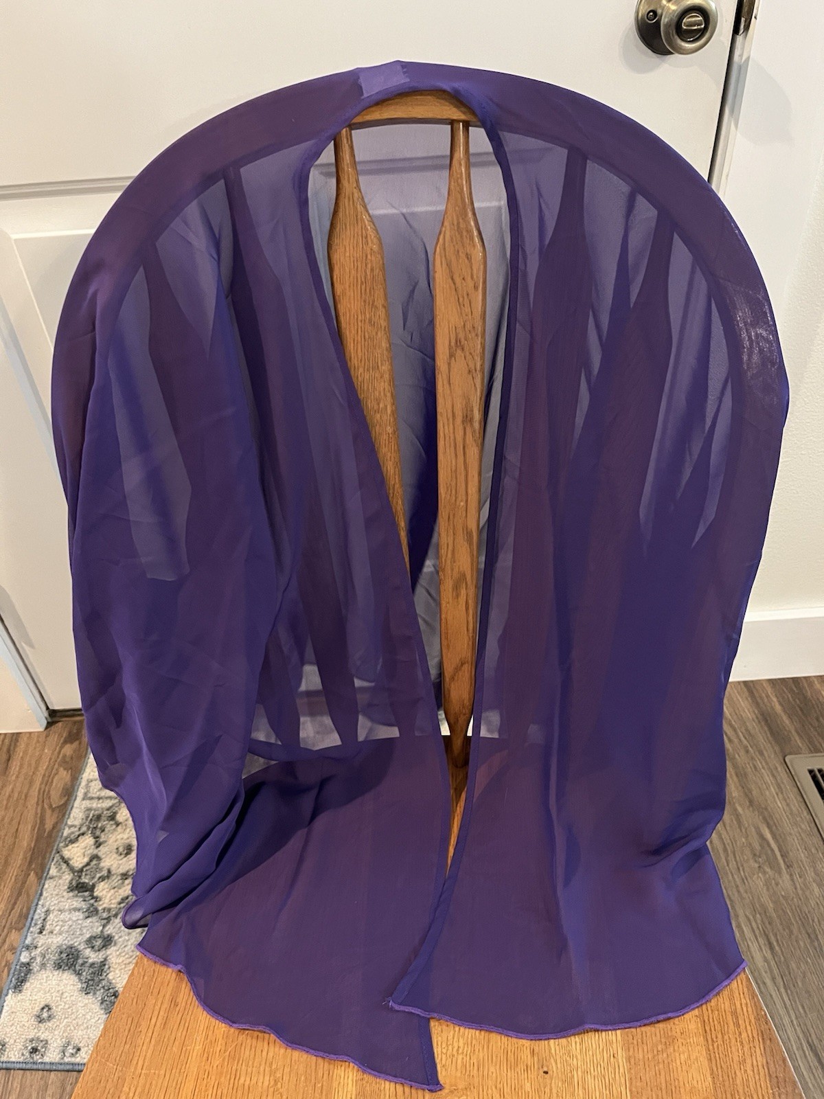 Praise Hymn Fashions Purple Tunic Flowy Top Open Front Large Sleeve – Size 5X