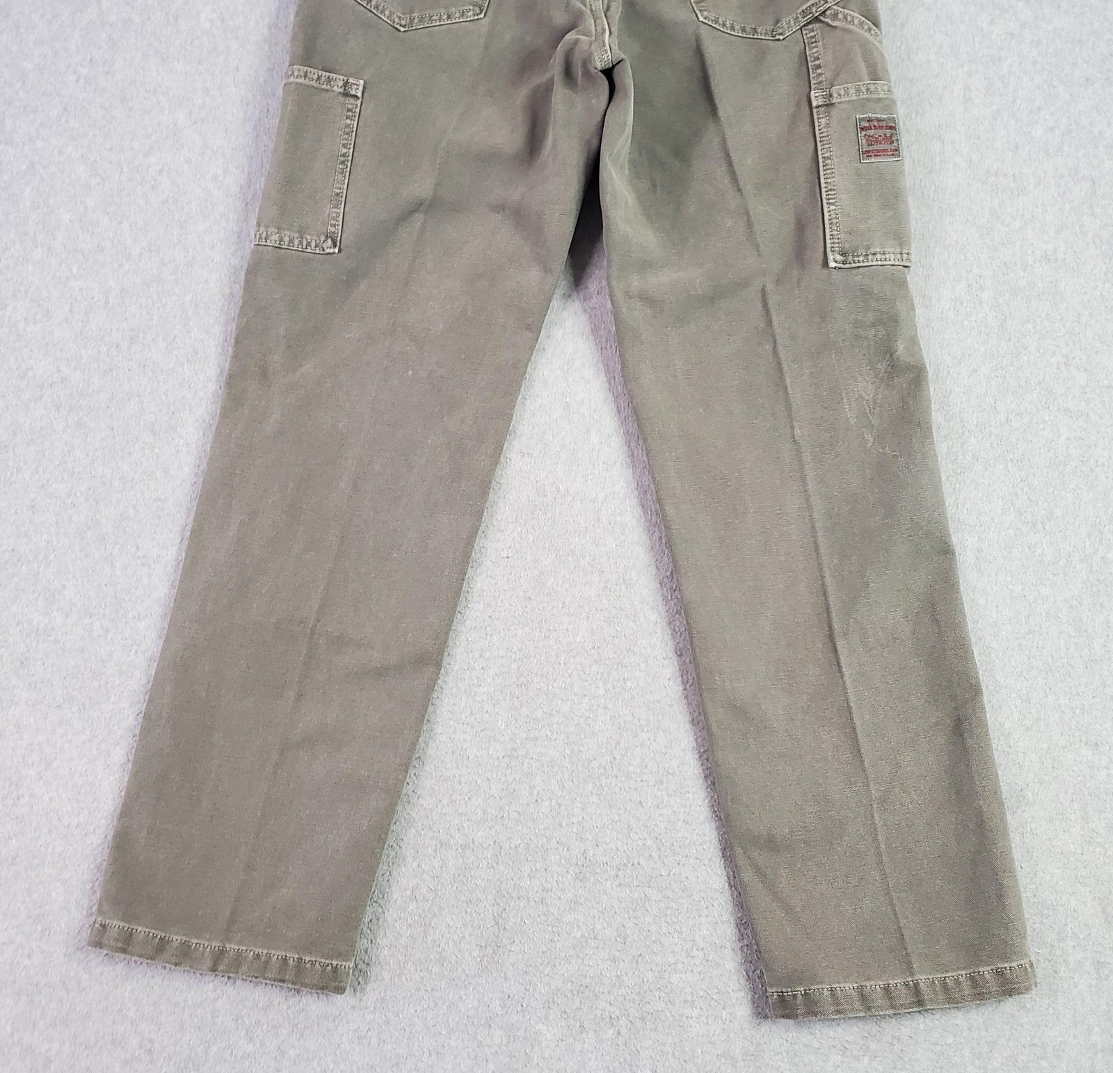 Levis 568 Stay Loose Carpenter Jeans FITS 29X30 tag sz 29×32 Gray Relaxed Canvas