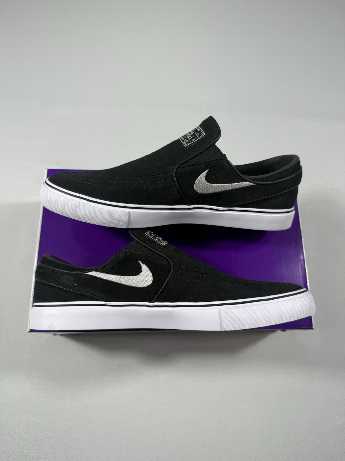 New Men’s Size 8 – Nike Zoom Stefan Janoski+ Slip SB Black White FN5893 001