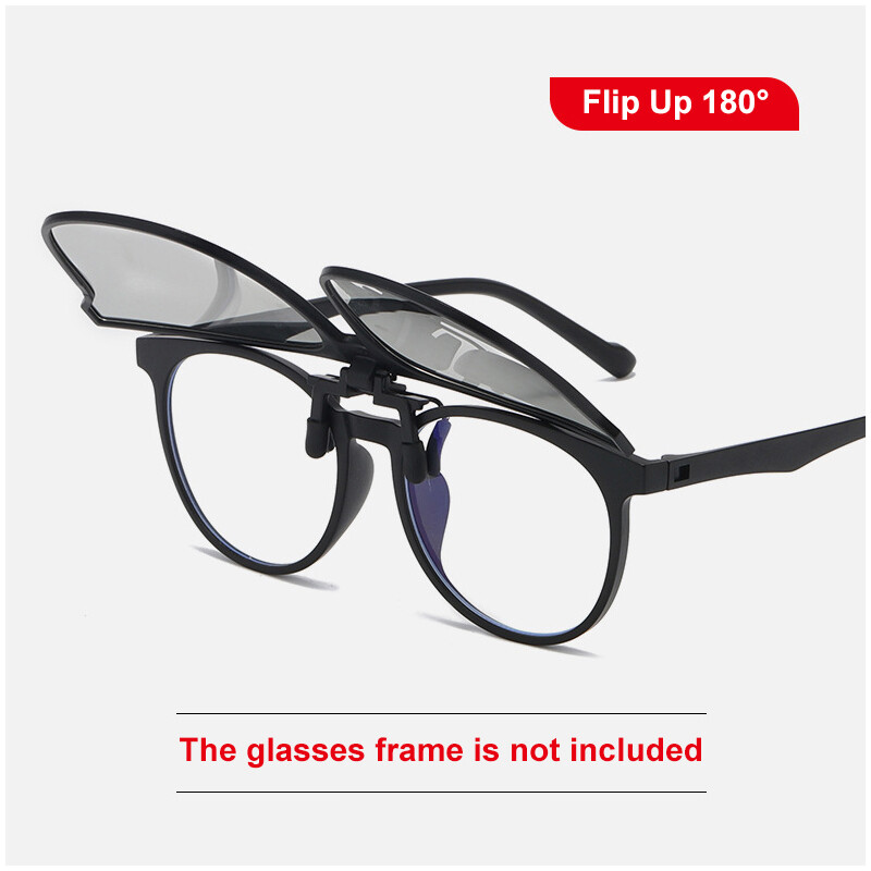 Polarized Clip-on Sunglasses Anti-Glare UV Protection Square Clip On Sun Glasses