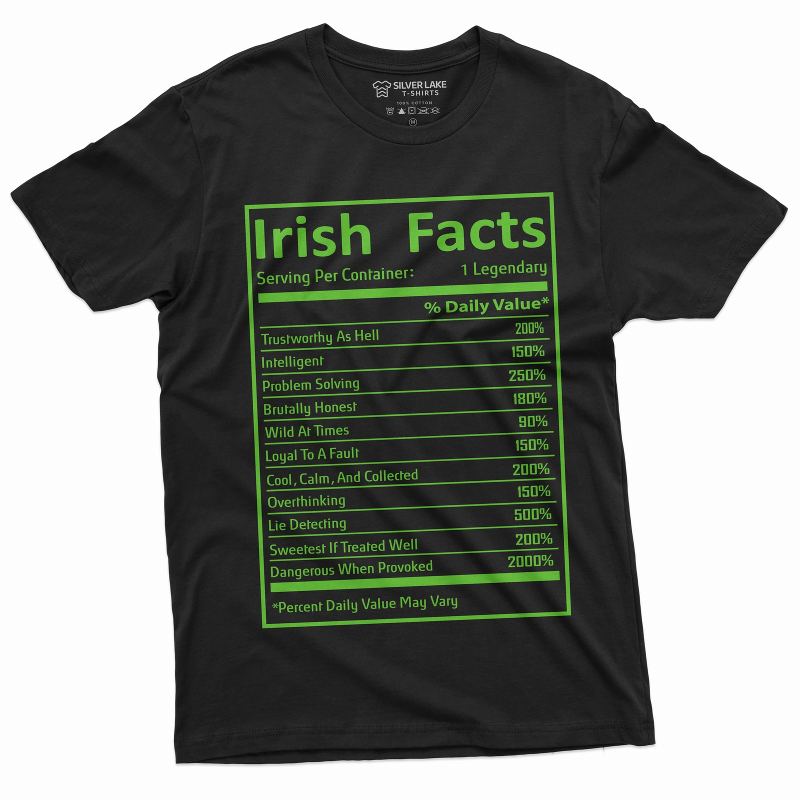Men’s Irish facts T-shirt St. Patrick’s Day Ireland patriotic Flag Tee Shirt