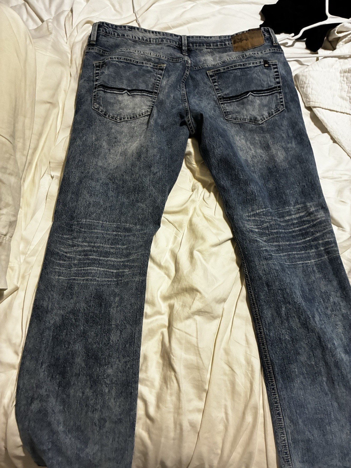 Buffalo David Bitton Men’s Slim Fit Stretch Blue Denim Jeans Medium Wash