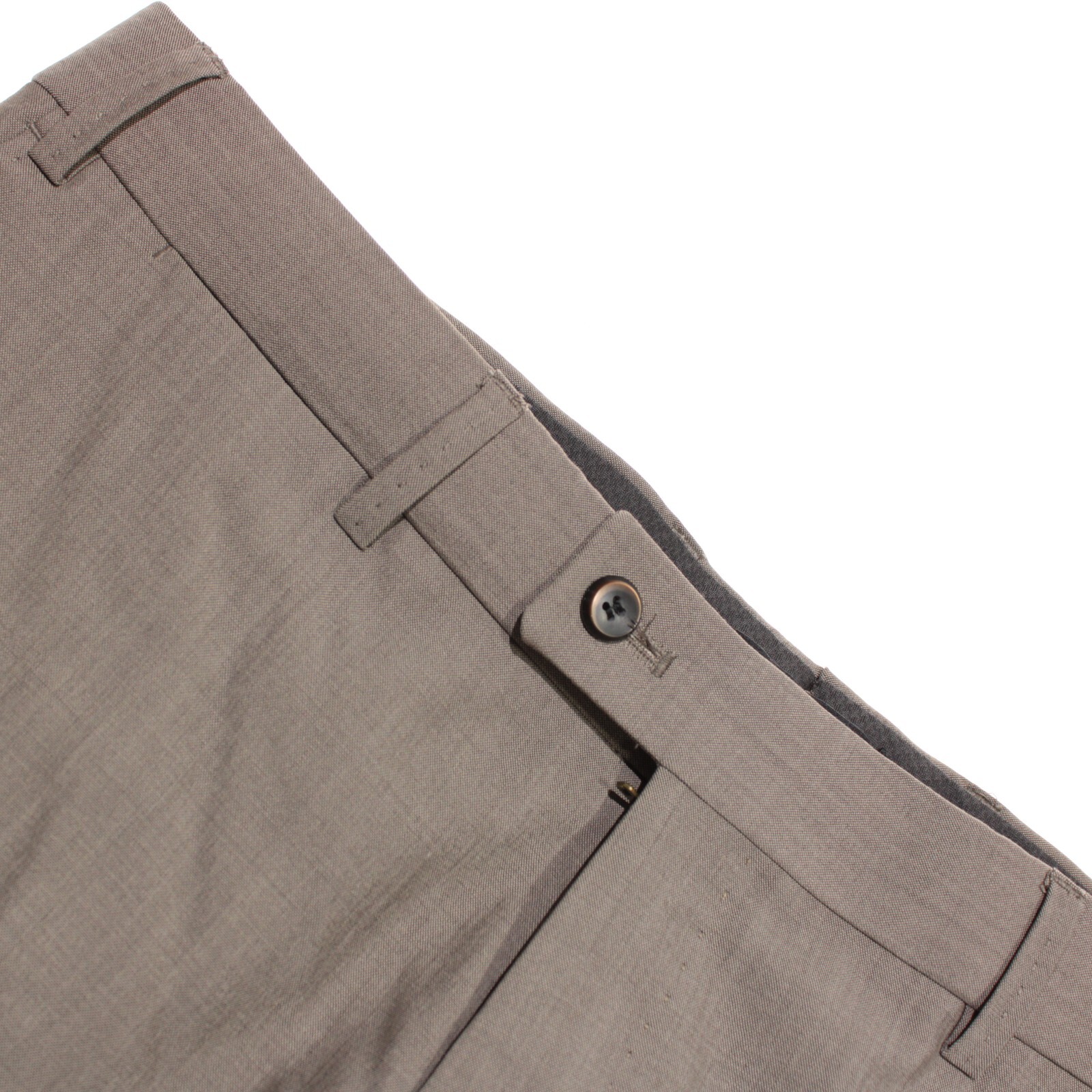 Hiltl NWT Dress Pants Size 52 36 US Piacenza In Solid Brown 100% Wool
