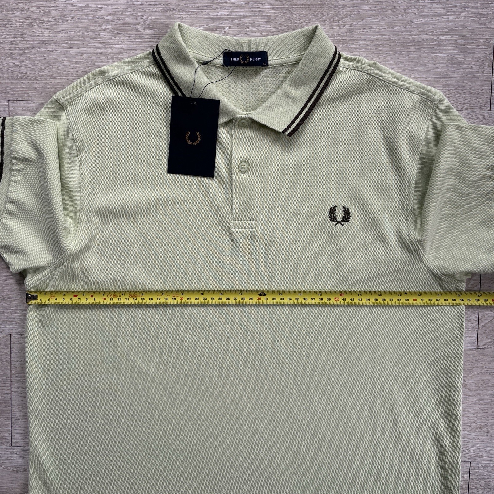 BNWT Fred Perry M3600 Short Sleeve Twin Tipped Polo Shirt Green Size Extra Large