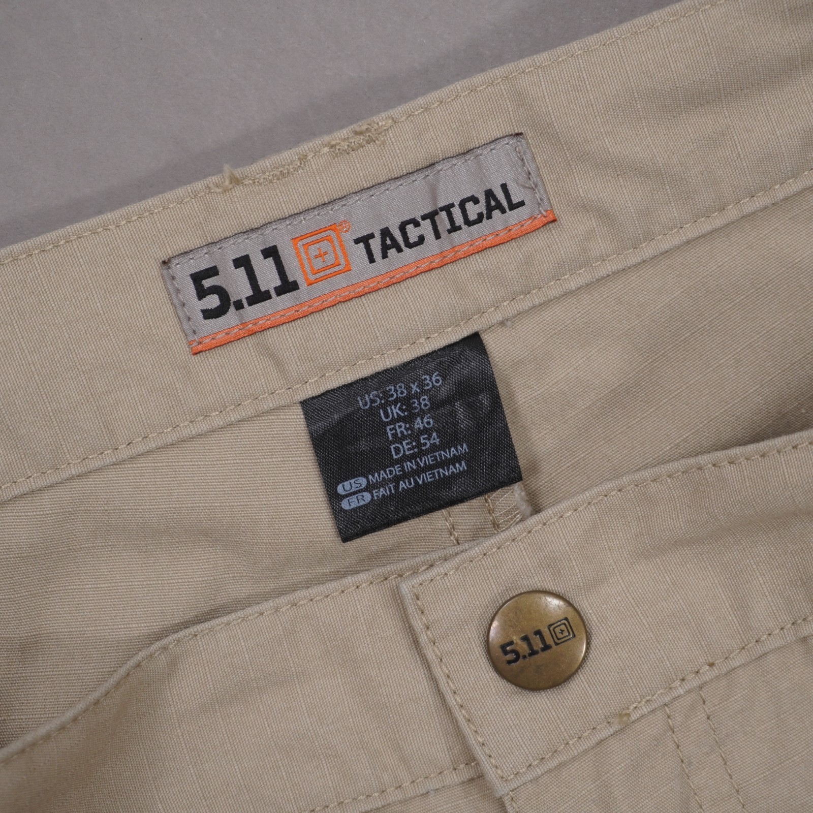 5.11 Tactical TacLite Pro RipStop Cargo Pants Mens 38X36 Khaki Poly Cotton 74273