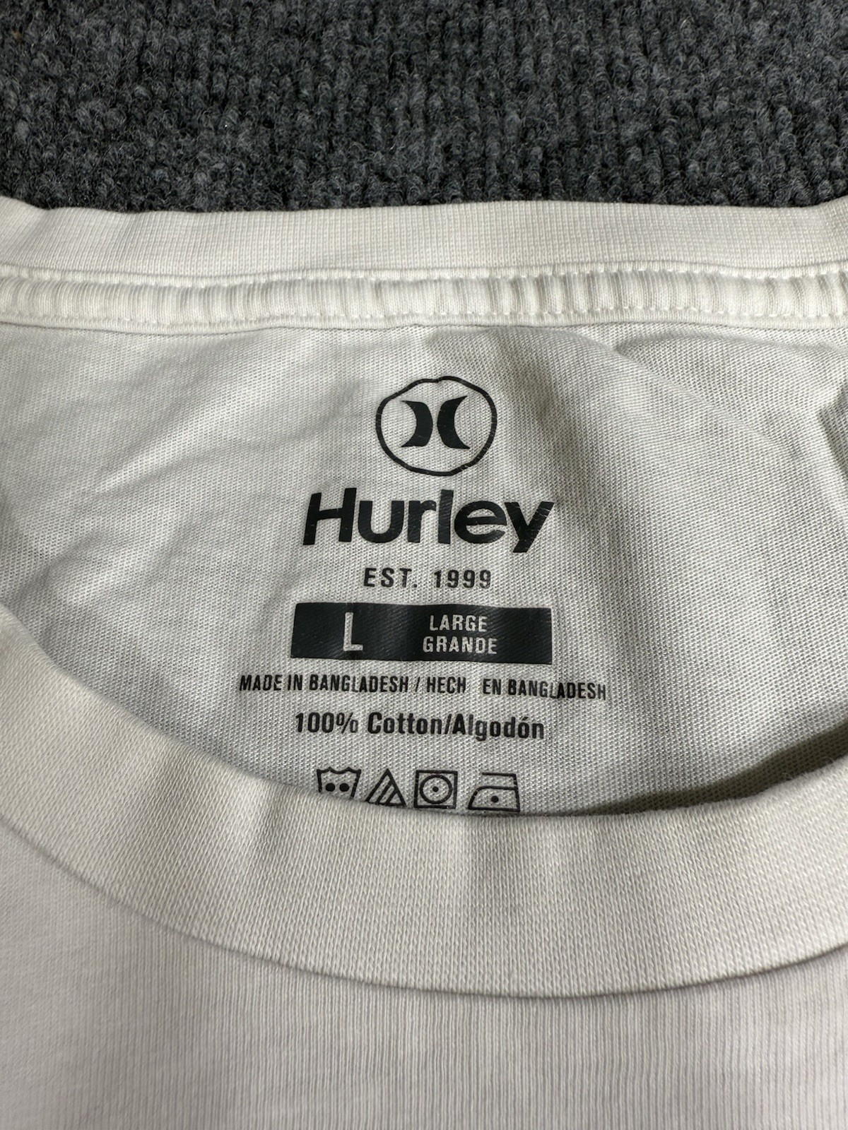 Hurley Graphic T Shirt Mens Large White Surf Skate Short Sleeve Cotton Tee