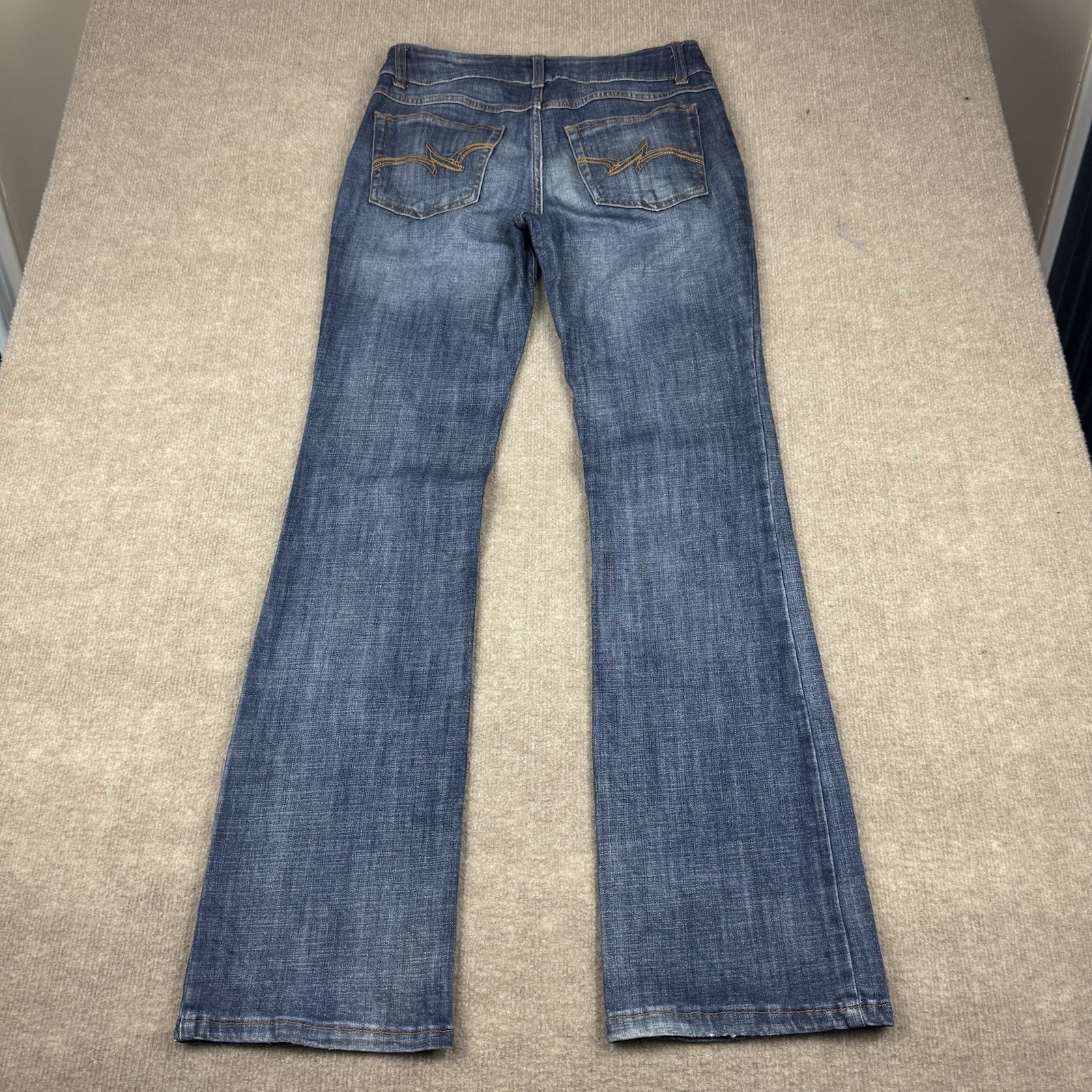 Wrangler Boot Cut Jeans Womens 7×34 Blue Stretch Denim Mid Rise Western 30×34