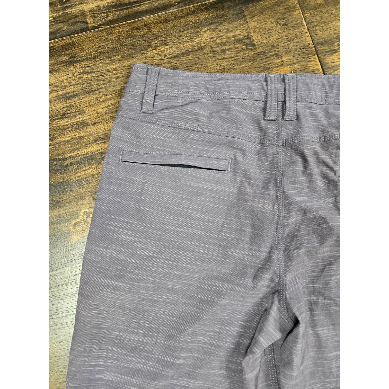 ONeill Hybrid Walk Shorts Mens 30 Purple Grey Slub Stretch Quick Dry Boardshorts